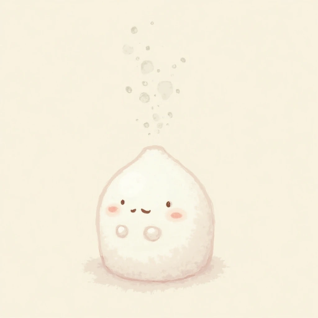 Draw a cute salt 2D character