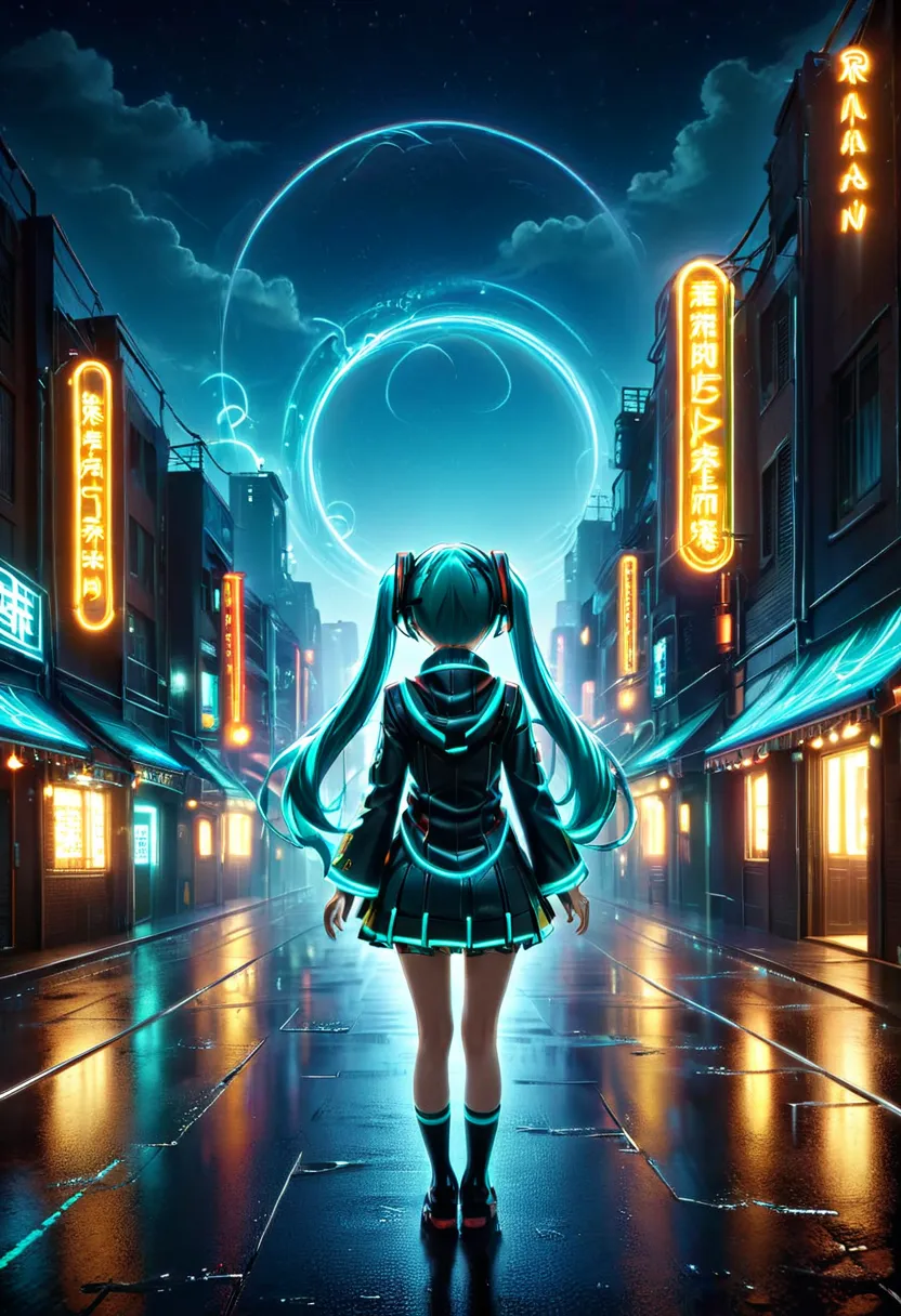 , Neon light,Greatest Masterpiece, beautiful,Hatsune Miku's Back View ,What a Wonderful World,neon  ,tears,Broken Town,A Broken World, Noisy Day 々This dream I had forgotten someday is also being performed today due to the glare of the Sun {x},いつか忘れていたこの夢も日...