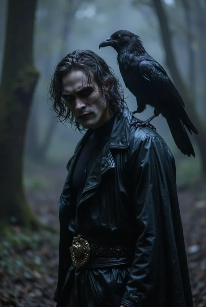 BrandonLee man with animal bird crow