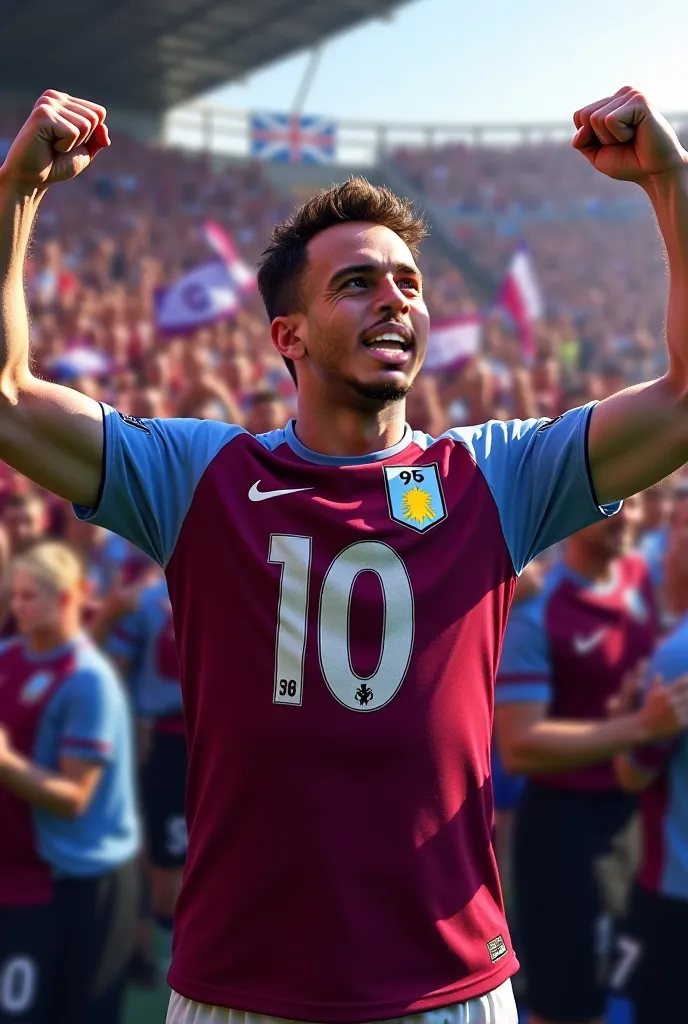 I'm an Aston Villa Fc fan and I'm wearing the number 10 of Aston Villa Fc to celebrate Rashford in front of the fans