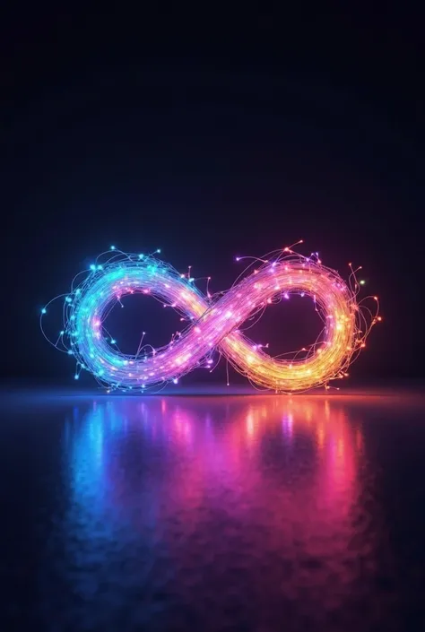 One colour light string shape of the infinite 