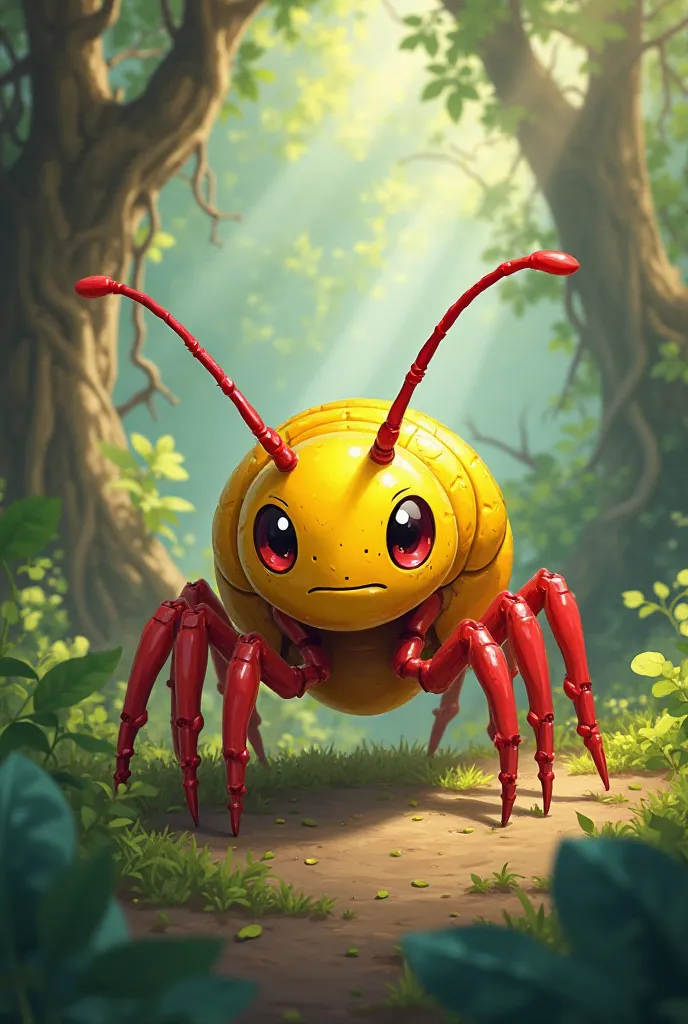 Pokemon like a bug that is a yellow ant with red legs. It has to be the first way