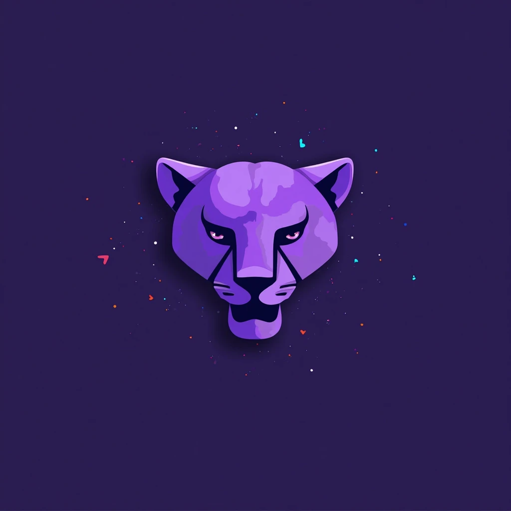 Create a modern logo for a functional bot called "Jaguar bot" that helps admins with Telegram groups manage their groups, using purple as the main color.