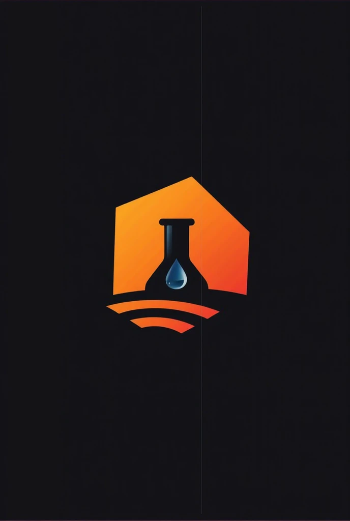 Generate logos about laboratories for a company called canaima laboratories that have an orange and black color,The logo has to be related to laboratories 