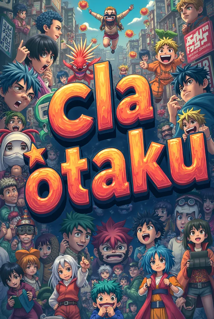 An image with the name Cla Otaku with several background animes