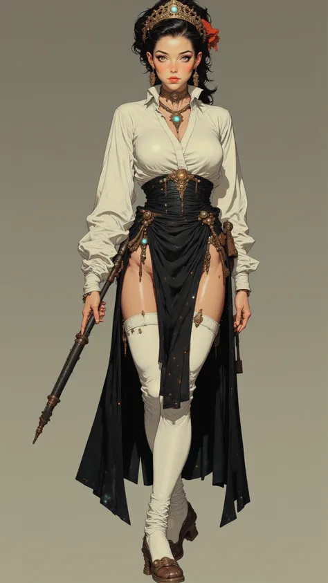 sexy female models, full body，Joel Robinson's style,   Oliver Singer, ZBrush Center, Renaissance, Ansolo's masterpiece, super detailed fantasy character,  high accuracy , fear!  high accuracy, ( high accuracy figure),
