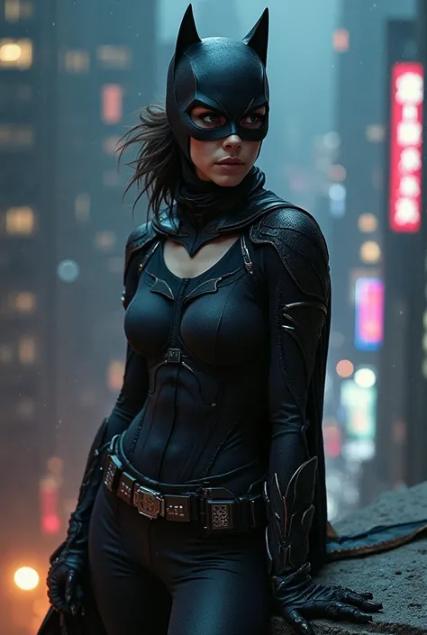 La fille de bruce wayne et selina kyle qui combine la détermination de batman et la beauté et agilité de catwoman