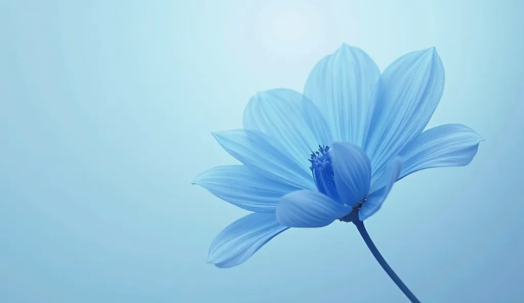 Create a blue single flower picture min