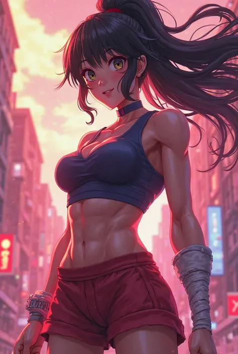 Anime Shizuka muscle video showing 