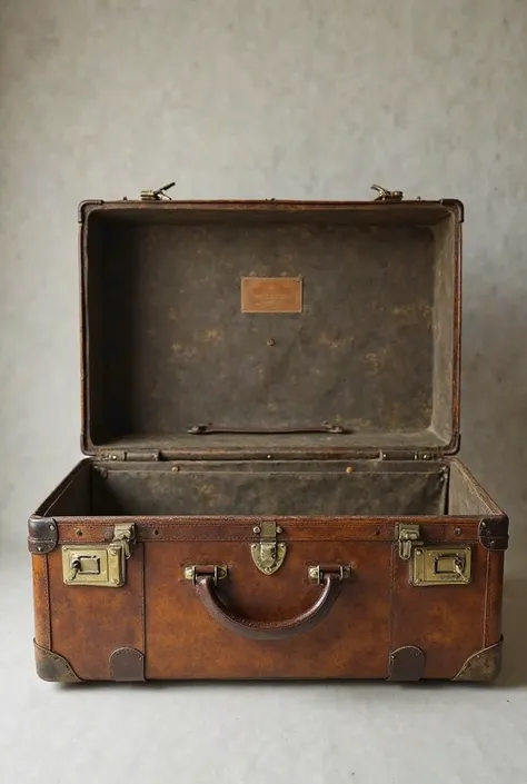 Vintage suitcase one angle front can you open it