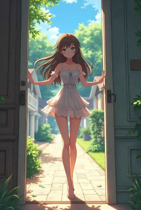 When creating photos of female characters in this anime movie々Alya next door khoe chân who quickly shows up in Russian