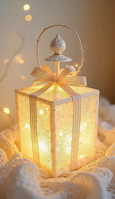    light white　glass gift  、   The gift is transparent     ,   Crystals made of crystals   , 、 neon、The background is also yellow  、 Genuine、    glitter effect   ,    Drop Shadow   ,    The background is white  、   antique white lace cloth 、   lantern high...