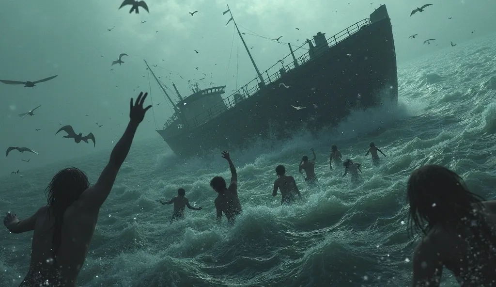 The boat sank into the sea and people drowned.