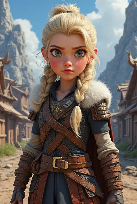 Play the character Astrid from the series "how to train your dragon" 