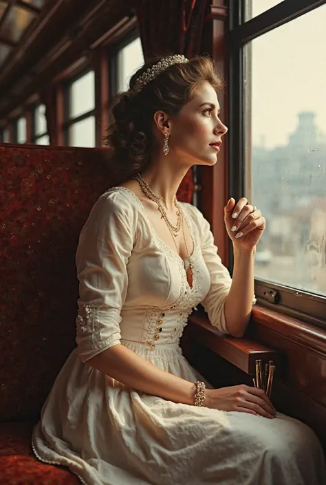 At Denver there was an influx of passengers into the coaches on the eastbound B. & M. express. In one coach there sat a very pretty young woman dressed in elegant taste and surrounded by all the luxurious comforts of an experienced traveler.