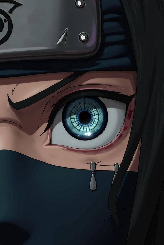 Put an eye from zabuza from naruto 