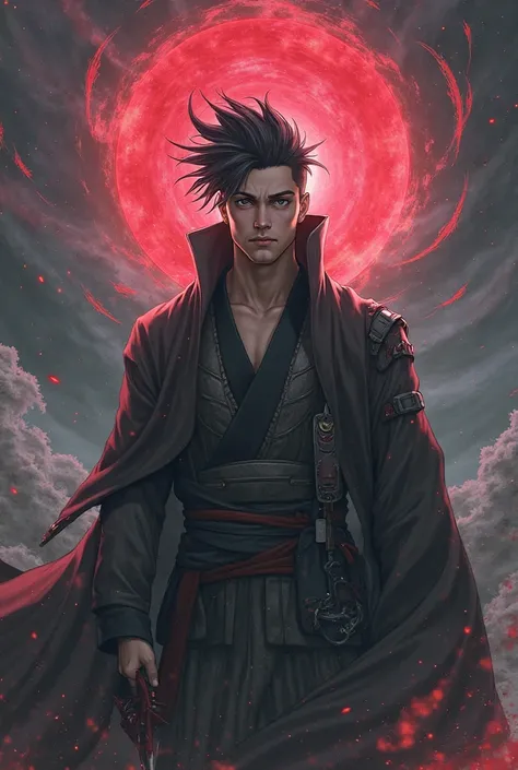 Man with sharingan and very powerful epic and handsome 