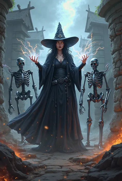 Clash of Clans witch with metal skeletons