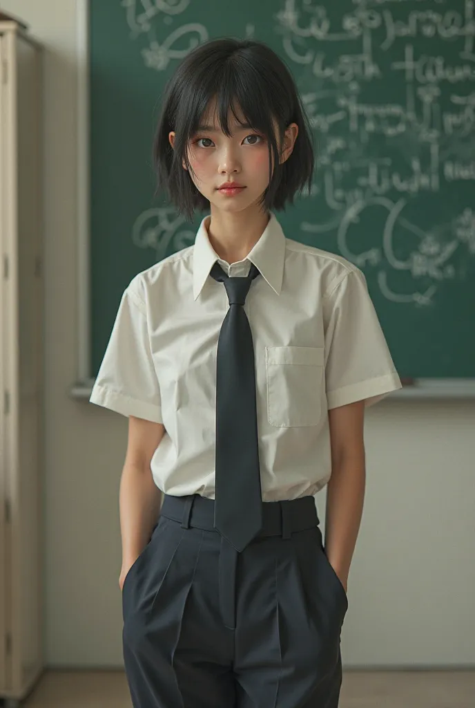 Femboy in school uniform 