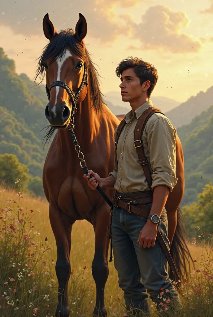 18 year old boy with horse 