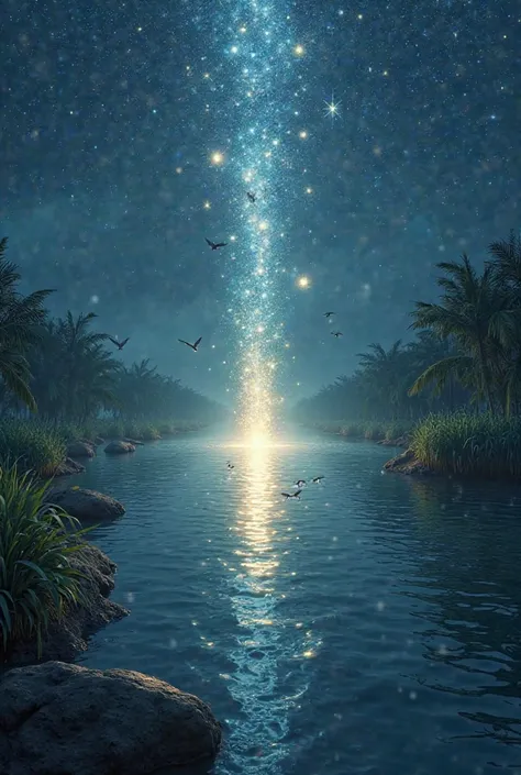 A star from the sky falls dawn to the Nile river