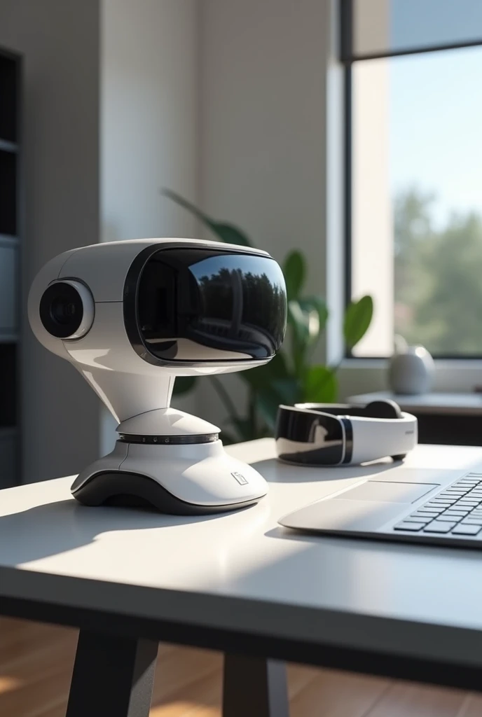 Design a camera on a desk and it will be attached to vr glasses