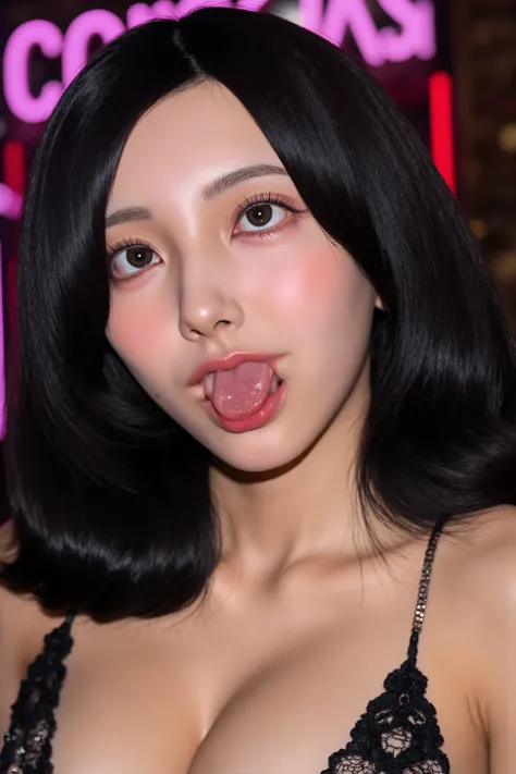 (desktop: 1.3), ( maximum resolution : 1.2), (Ultra HD TV: 1.2),  and spit out my tongue, Ultra HD TV, (Detailed Eyes and skin), (Detailed facial features),  8K resolution on the front,  sharp focus: 1.2,  perfect style ,  beautiful face, Accurate, anatomi...