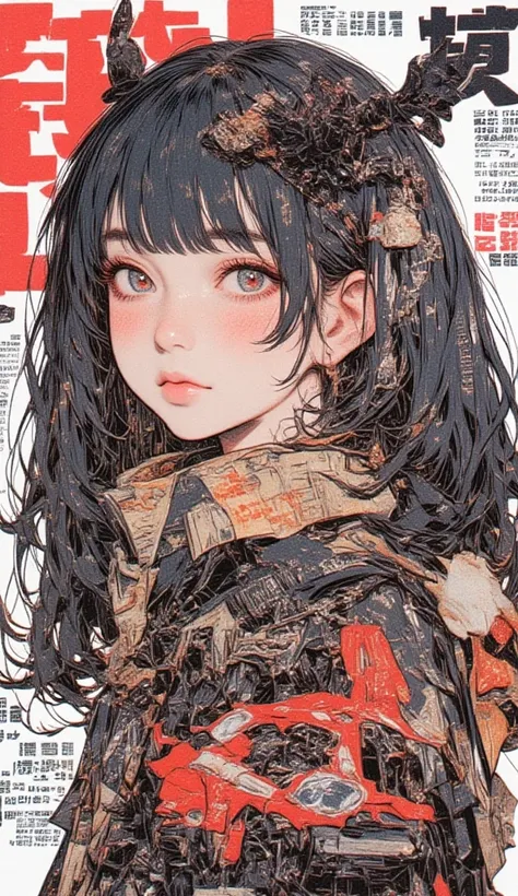 a close up of a magazine cover with a cartoon of a car, Inoue Naohisa  , Pixiv, ukiyo-e,  girl manga, shoujo manga, Automatic branching,  girl, magazine illustration,  anime cover ,  comic cover , japanese magazine covers, Eichiro Oda, 美 girl, magazine
