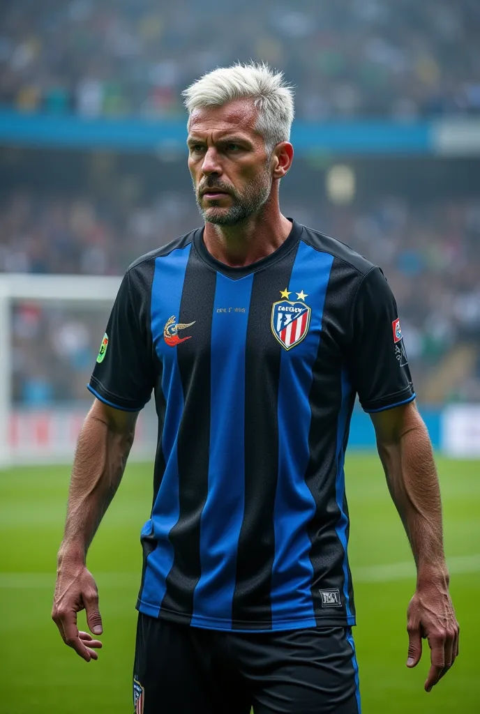 Greek footballer, white hair, playing for Atalanta