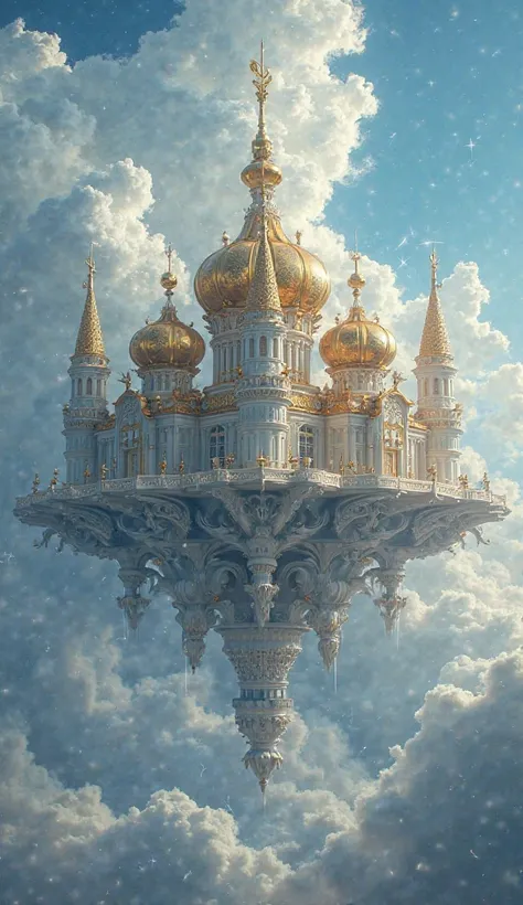 The King's Palace in the Endless Sky Amid the Clouds