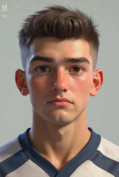 Age 16 rugby player side profile with well shaved face
