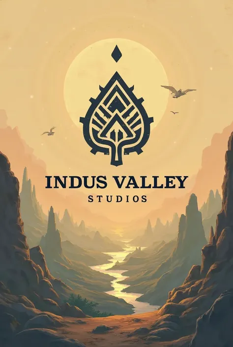 Imagine I have a game company named as indus valley studios
Generate a logo for my game company on basis of the name