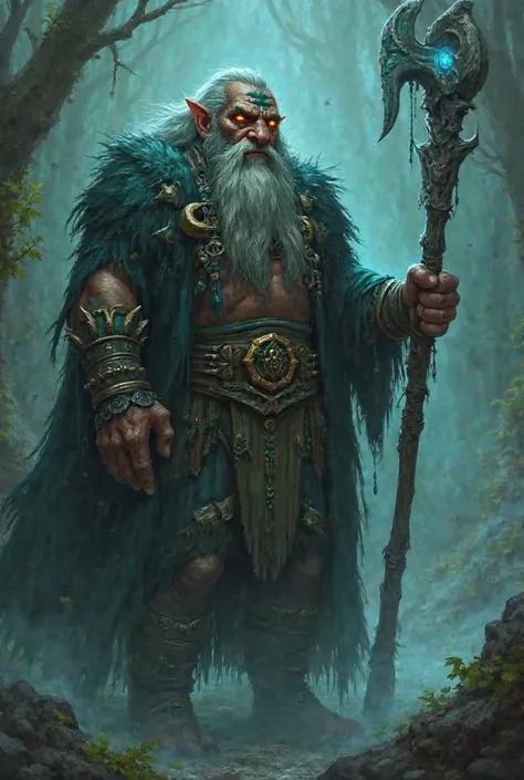 Nake me
Ner’zhul was an elderly but formidable orc, originally the revered chieftain of the Shadowmoon Clan and a powerful shaman. Before his corruption, he had a strong, lean build with earthy brown skin, like most orcs before the fel taint. His face was ...