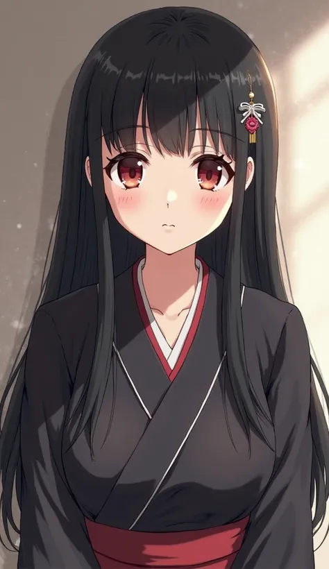 kaguya Shinomiya. Here is a description of her appearance:
 * hair: Kaguya has a long, smooth,  black hair, she often wears them open. Manchmal sieht man sie auch mit einem Teil ihrer hair zu einem kleinen Zopf am Hinterkopf gebunden.
 * Eyes: She has grea...