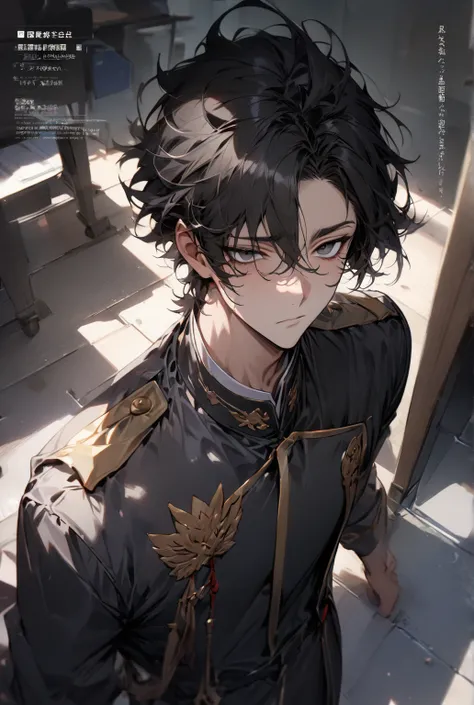 ((Best Quality)), (High Image Quality), ((Detailed Eye Description)), ((masterpiece)), ((Detailed:Face)), ((Handsome)), ((Detailed:eyes)), Solo,((perfect male body)), ((Detailed:Clothes)), ((Detailed:Hair)), (Black Hair), ((Hairstyle:Shadow perm)), formal ...