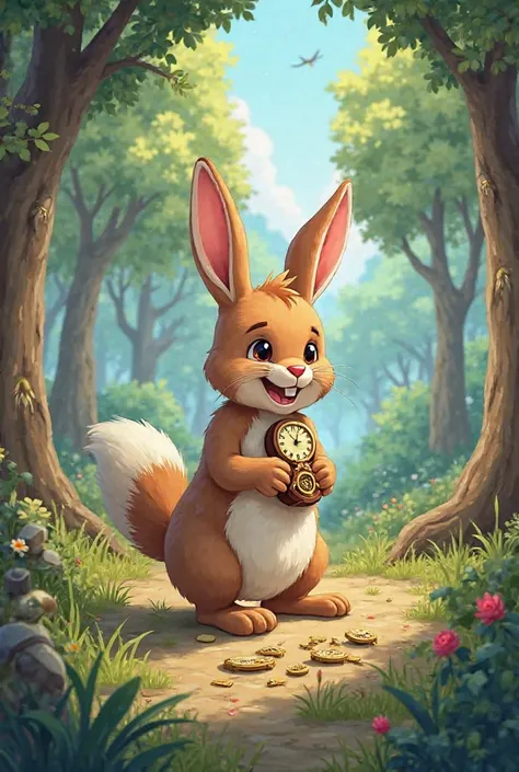 Title: The Tale of Benny the Bunny and the Broken Clock

Once upon a time, in a vibrant forest filled with singing birds and towering trees, lived Benny the Bunny. Benny was cheerful and loved playing with his friends, especially Mia the Squirrel and Leo t...