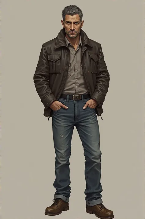 Name: Marcus Wright
Age: 32
Occupation: Detective
Appearance: Marcus is tall and lean with a rugged, weathered face. He has piercing blue eyes and short, dark hair that is starting to grey at the temples. He typically dresses in a worn leather jacket, fade...