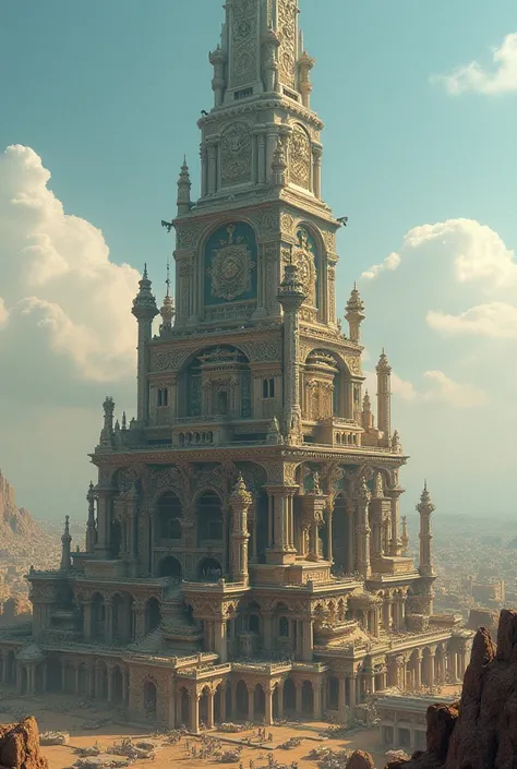 Create a building inspired by the Tower of Babel please