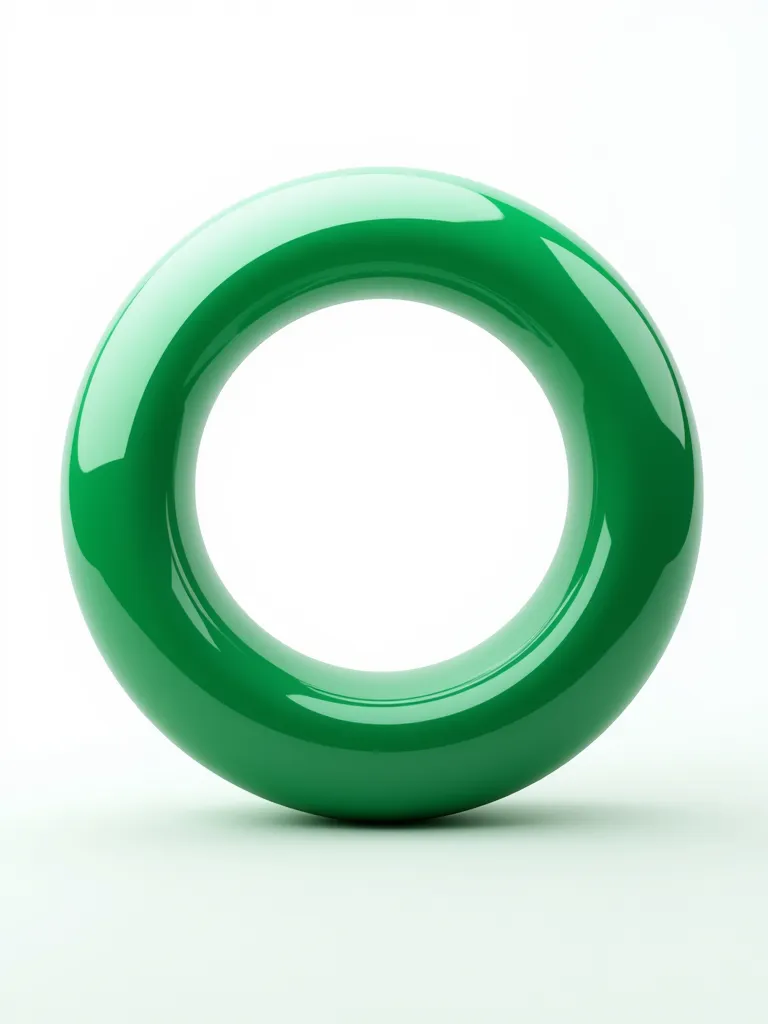 Green rear circle on white background 