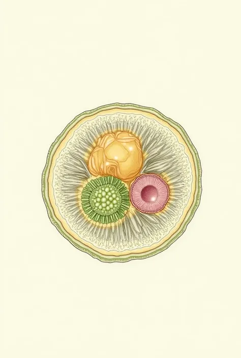 Structure of pollen grain showing exine and intine as well as vegetative cell and generative call