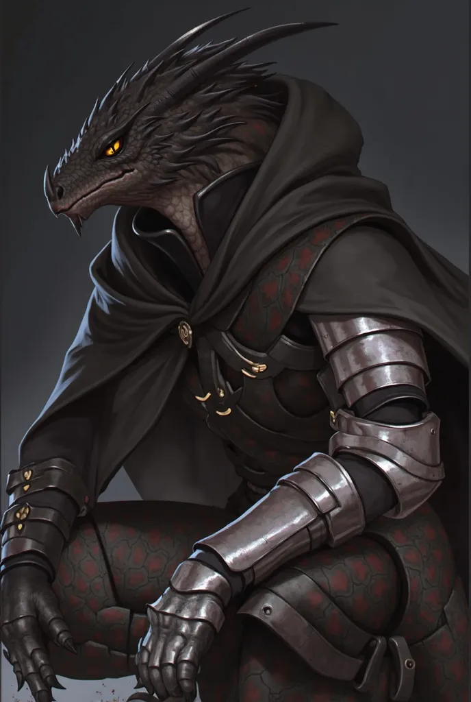 Ryumaru's appearance

Ryumaru is an imposing draconid, his silhouette is that of a warrior hardened in countless battles, with an upright and firm posture that denotes discipline and pride. Its body is covered by thick crimson scales with jet-black hues, t...