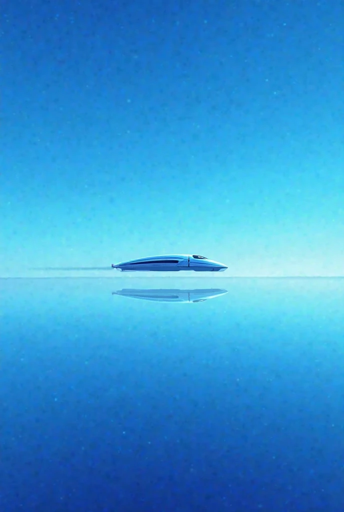 A Blue gradient bullet train art