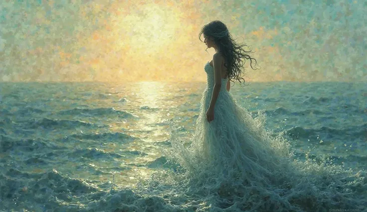 And then... she accepts her destiny. When the sun rises, she feels her body crumbling. Loveless , voiceless and homeless, the Little Mermaid disappears, dissolving into foam in the sea.