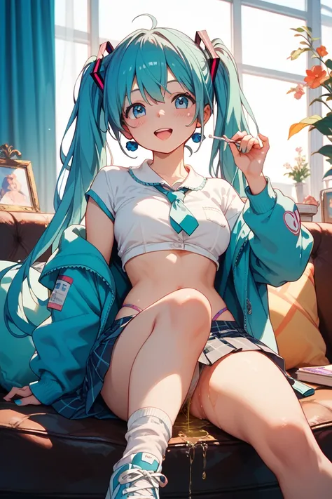 Miku pees pee naked