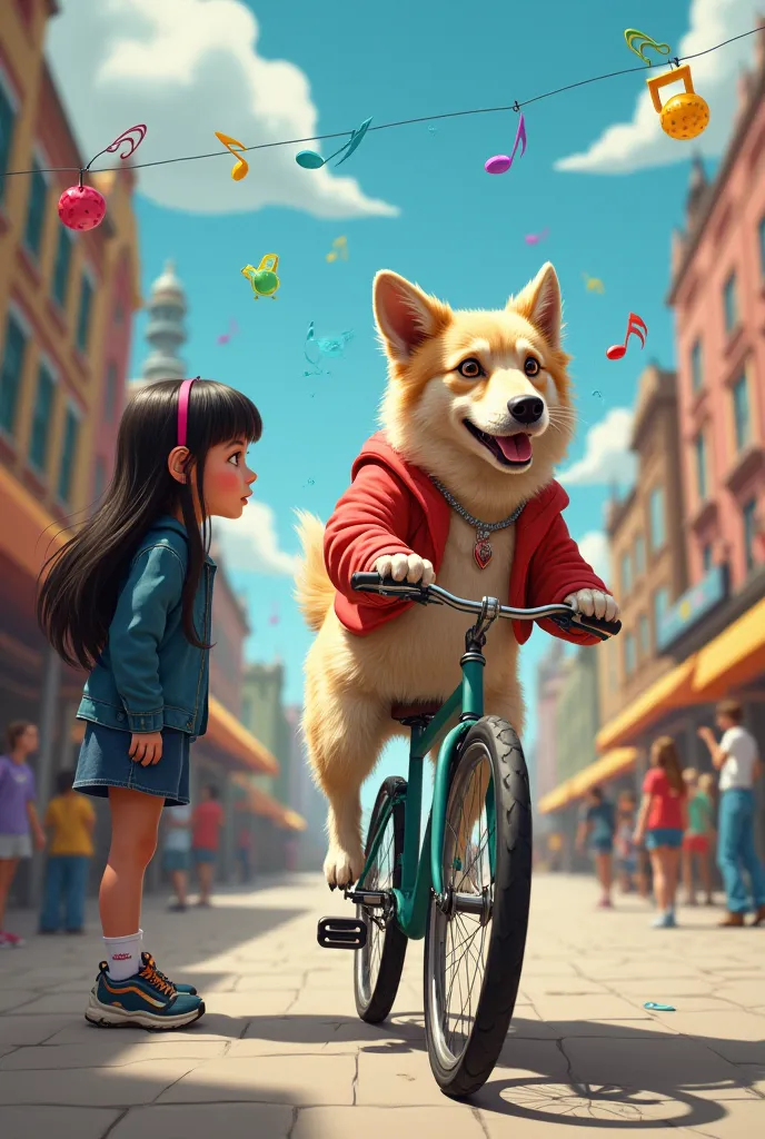 Gimme a dog riding a bike with Billy eilish