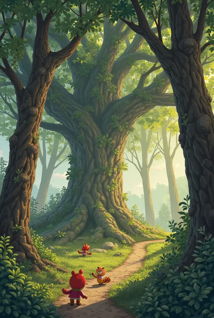 Ruffy and Squawky began running serpentine through the woods, leaping tree trunks, passing under bushes, and crawling toward the tallest oak tree. But will they both arrive together or will one arrive first?