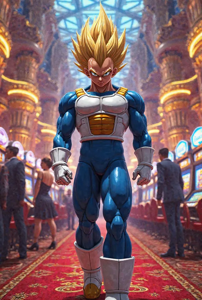 Vegeta from Dragonball at the casino