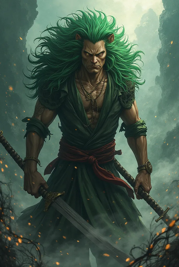 Roronoa Zoro anime character with lion