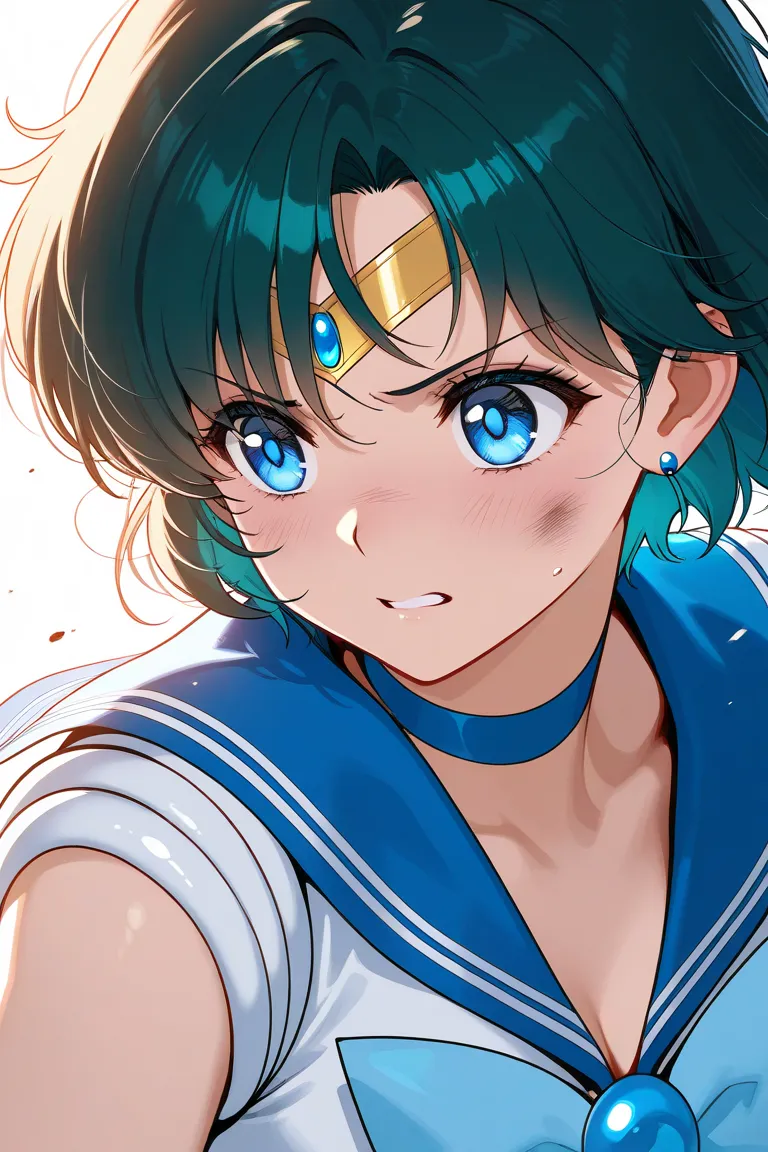 sailor mercury、 clothes are torn、sex、defeat