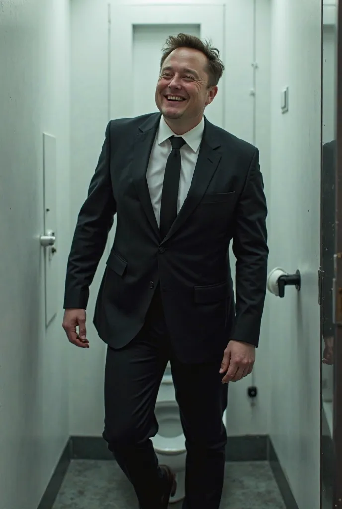 Elon Musk is peeing
